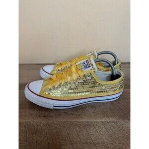 Converse CTAS low top sneakers sequins matching satin laces women’s 11